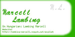 marcell lambing business card